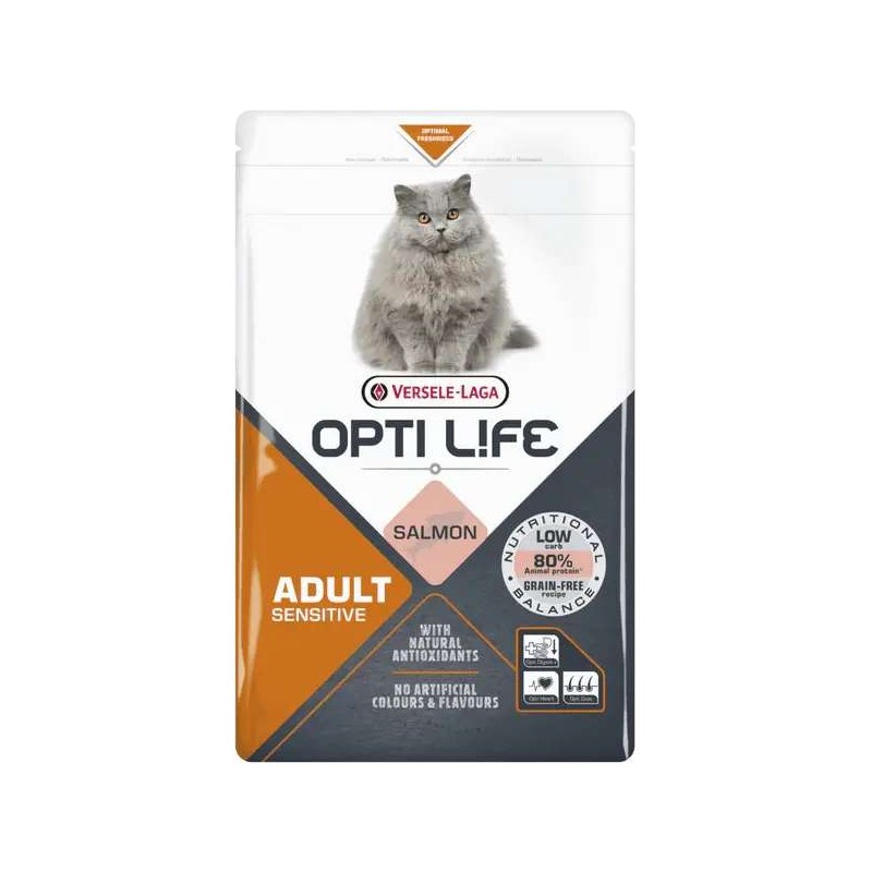 Kattenbrokken Opti Life adult Cat Sensitive zalm 1 kg