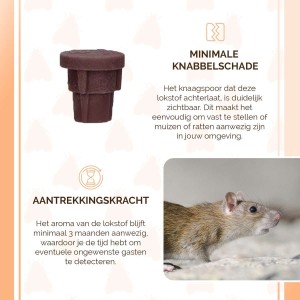 Knock Pest Attractant chocolade voor muizen of ratten
