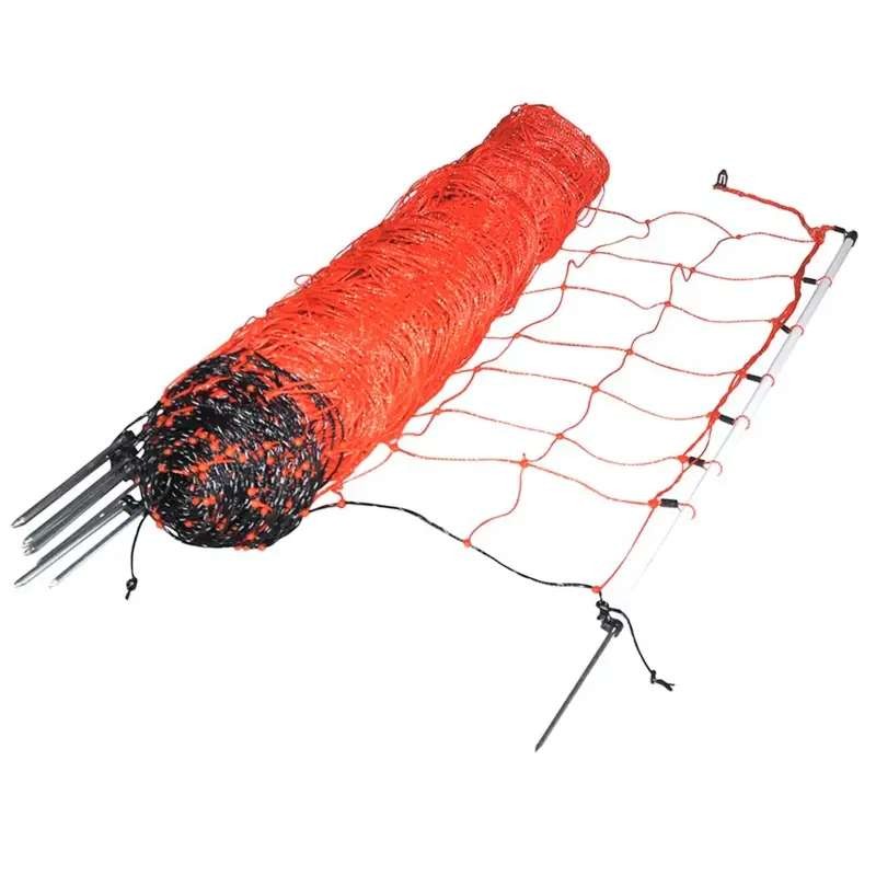 Gallagher schapennet enkele pen 90cm oranje 50 meter witte palen