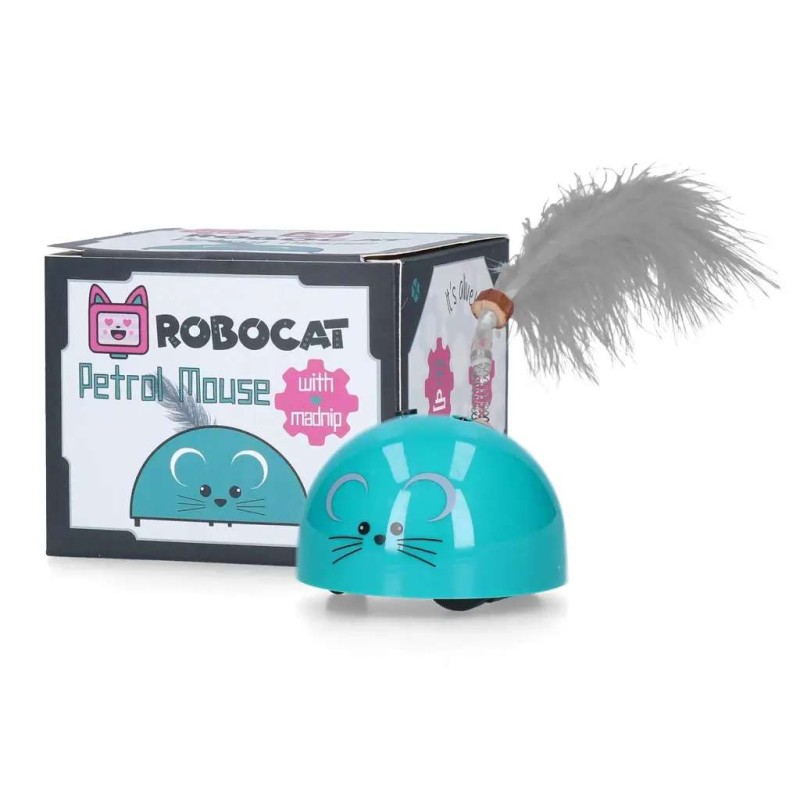 Kattenspeeltje Robocat Muis Petrol