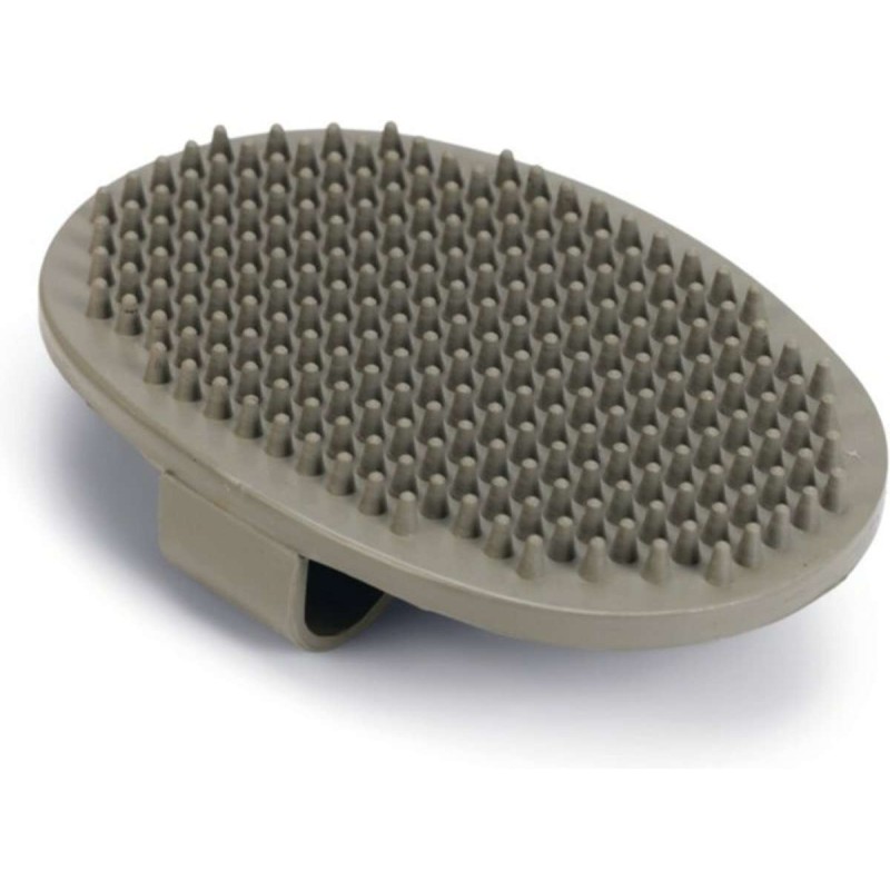 Beeztees honden massageborstel grijs 13x9x2 cm