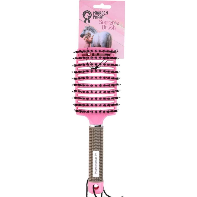 Paardenpraat Horse Supreme Borstel Roze