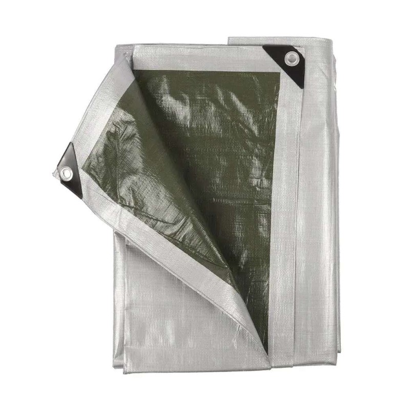Dekzeil 140gr/m2 5 x 8 m grijs/groen