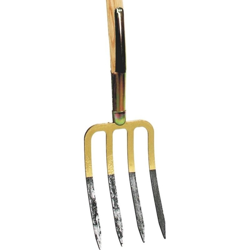 Spitvork Professioneel met 4 tanden en essenhouten steel 85 cm