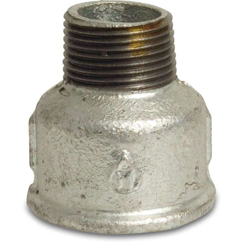 Soknippel nr. 246 1" binnendraad x 1/2" buitendraad