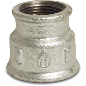 Verloopsok nr. 240 1" binnendraad x 1/2" binnendraad