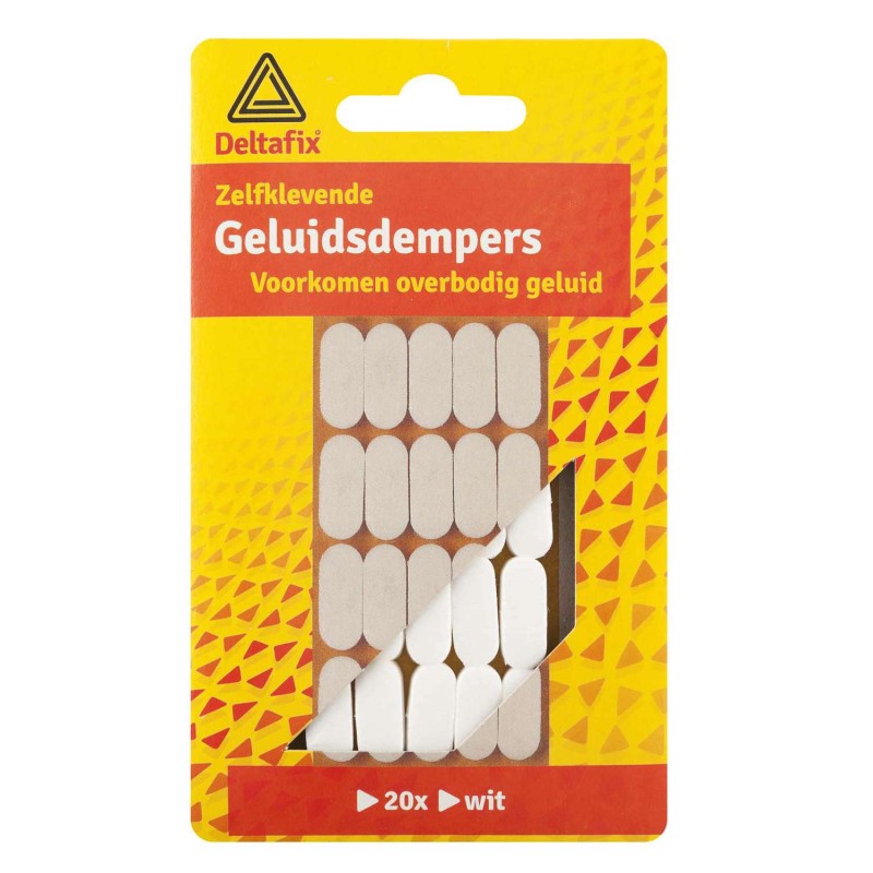 Geluiddemper zelfklevend wit 20 stuks