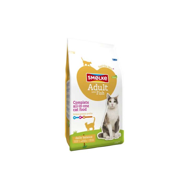 Smølke kat Adult vis en rijst 4 kg