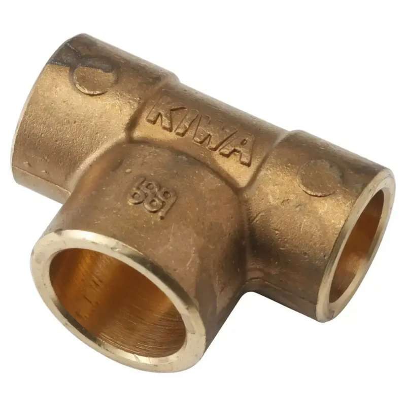 Messing T-stuk 15x15x15mm Plieger