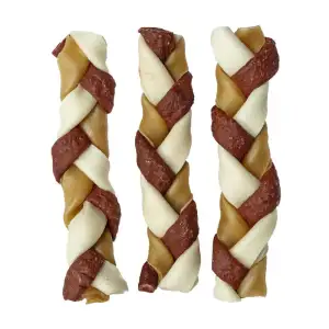 Braaaf hondensnack twister vlecht 12 cm 3 stuks