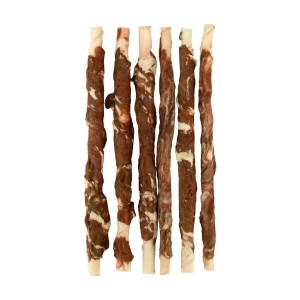 Braaaf rawhide hondensnack twister rund en vis 21 cm 6 stuks