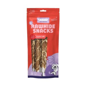 Braaaf rawhide hondensnack twister lam en vis 21 cm 6 stuks