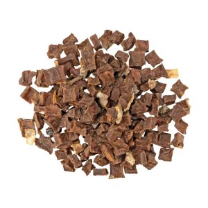 Braaaf seafood hondensnack gedroogde zalm blokjes 70 gram