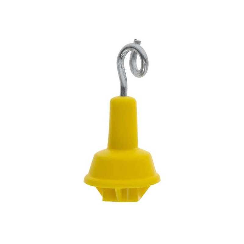 Topisolator met krul voor veerstaalpaal