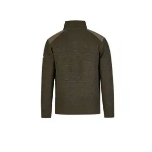 Storvik gebreide pullover Liam gevoerd olijfgroen