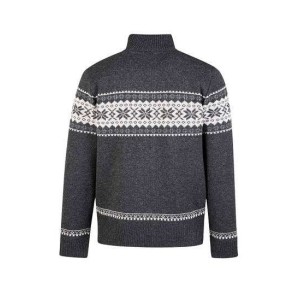 Bjørnson scandinavisch wintervest Hoyt gebreid antraciet