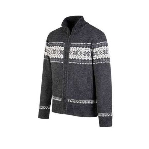 Bjørnson scandinavisch wintervest Hoyt gebreid antraciet