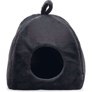 Beeztees Kattenslaaphuis Moza pluche antraciet 40x40x40 cm