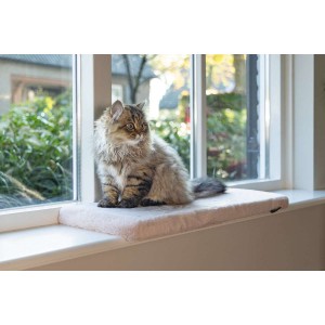 Beeztees katten vensterbankmat moza pluche roze 65x27x3 cm