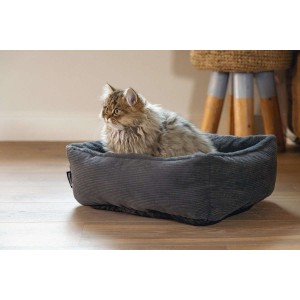 Beeztees Kattenmand Moza pluche antraciet 48X37X15 cm