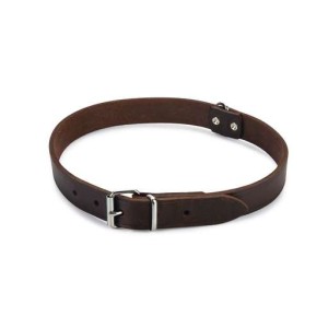 Beeztees hondenhalsband leer bruin 27 cm x 10 mm