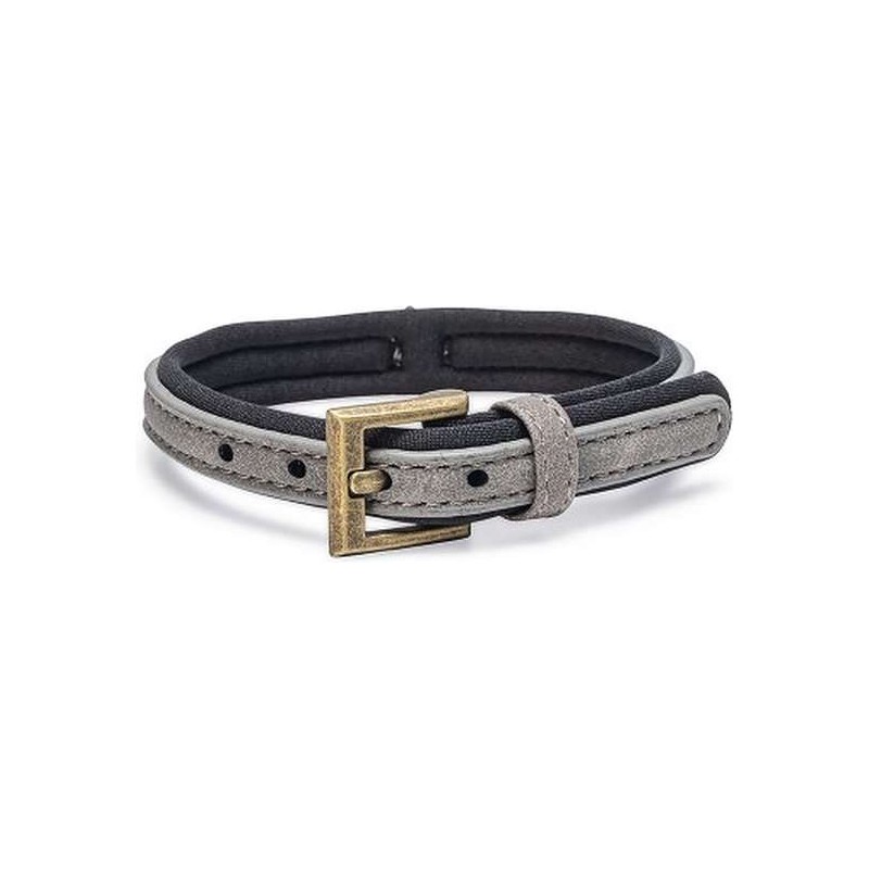 Beeztees hondenhalsband Balacron Ax kunstleer grijs 31-39 cm x 20 mm