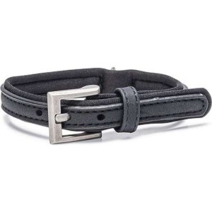 Beeztees hondenhalsband Balacron Ax kunstleer zwart 38-48 cm x 25 mm