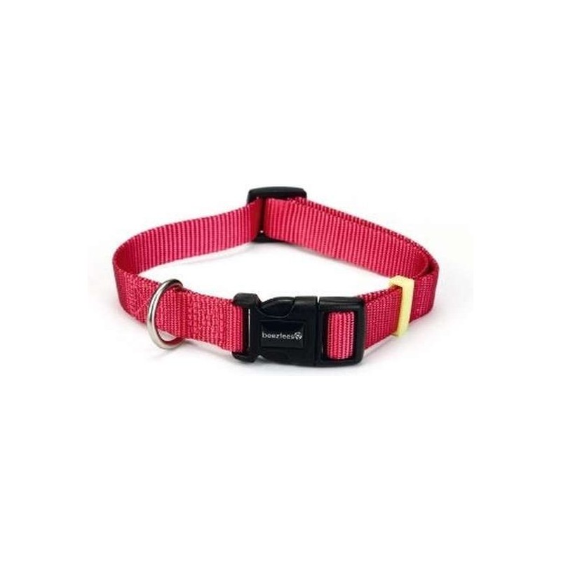 Beeztees honden halsband nylon roze 35-50 cm x 20 mm