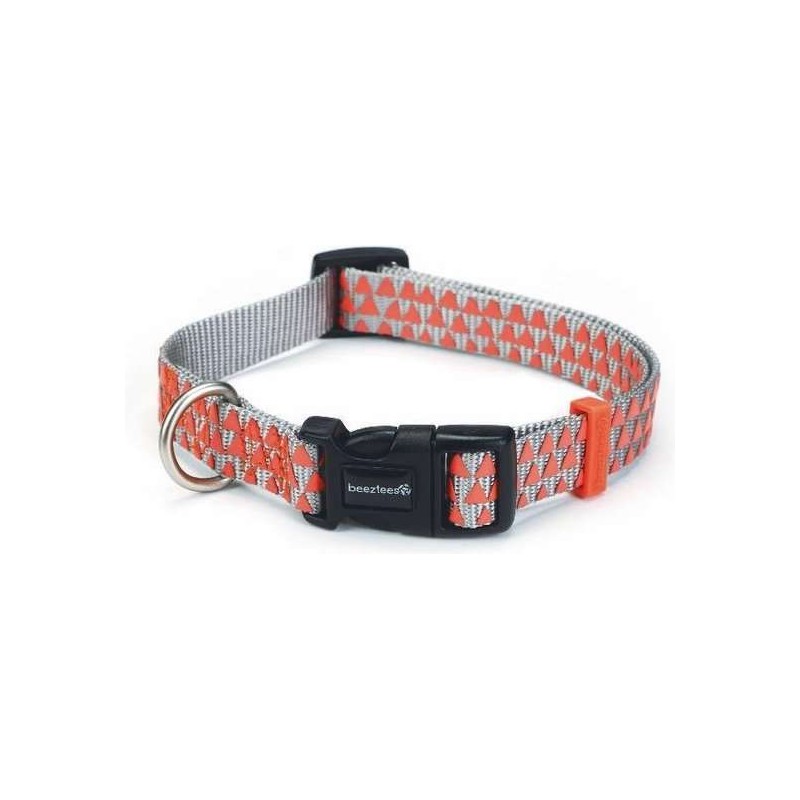 Beeztees honden halsband Triangle lichtgrijs 26-40 cm x 15 mm