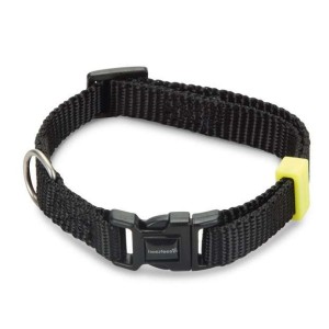 Beeztees honden halsband nylon zwart 48-70 cm x 25 mm