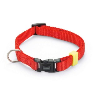 Beeztees honden halsband nylon rood 35-50 cm x 20 mm