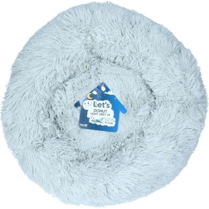 Let's Sleep Donut kattenmand lichtgrijs L