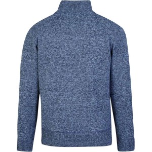 Gebreide kabel pullover Lunt teddy gevoerd blauw