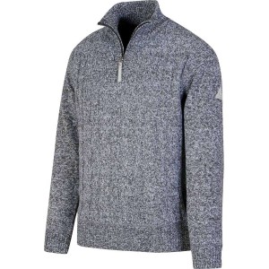 Gebreide kabel pullover Lunt teddy gevoerd antraciet