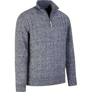 Gebreide kabel pullover Lunt teddy gevoerd antraciet