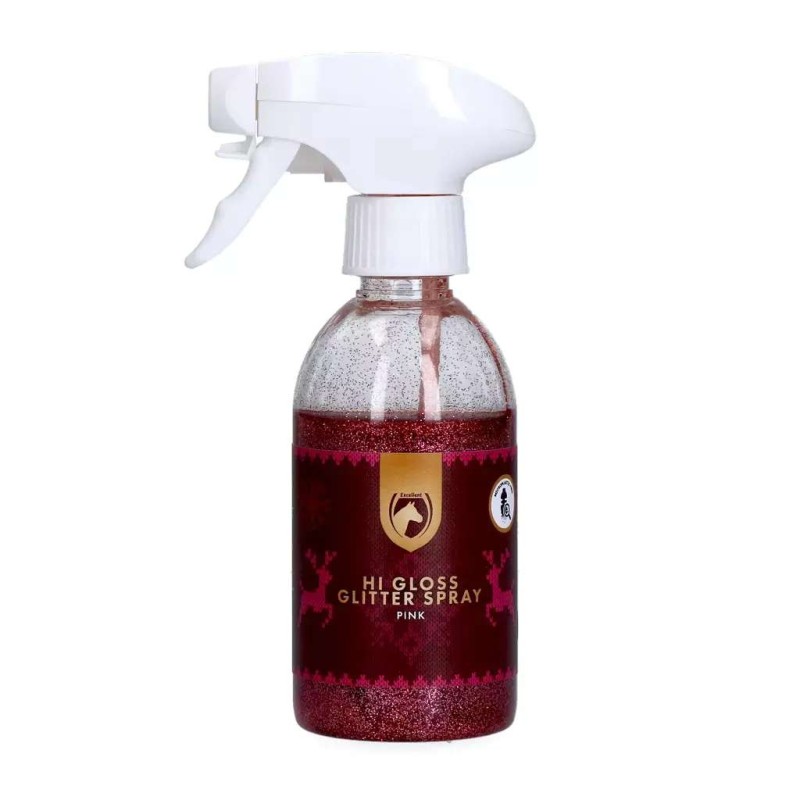Excellent Horse Christmas Hi Gloss Glitter Spray Roze 250 ml