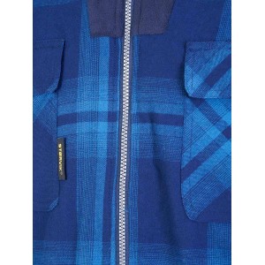 Storvik Thermohemd Vancouver met col blauw geblokt