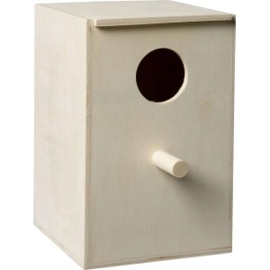 Houten broedkast staand 14,5x14,5x22,5 cm