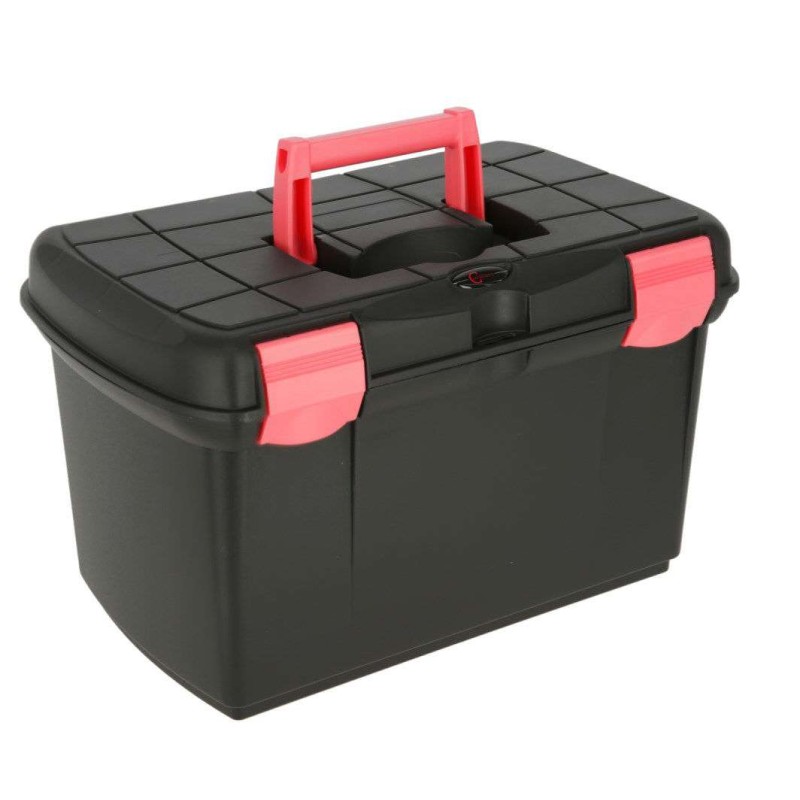 Kerbl Poetskist Arrezzo met inzetbak zwart/fuchsia