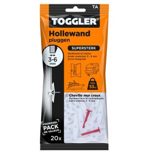 Toggler hollewandplug TA 3-6 mm 20 stuks