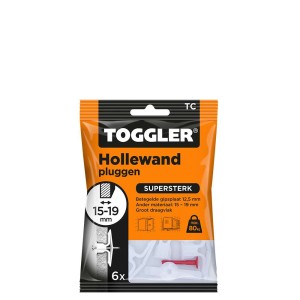 Toggler hollewandplug TC 15-19 mm 6 stuks