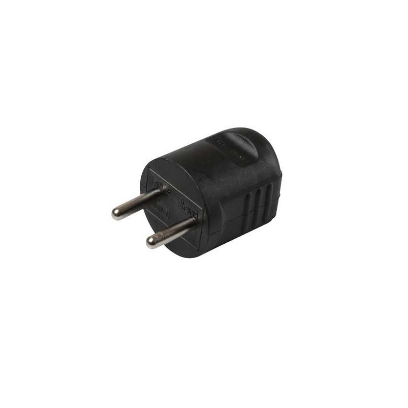 Stekker klap 10A zwart