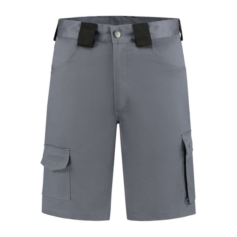 Bermuda Katoen/Polyester grijs/zwart