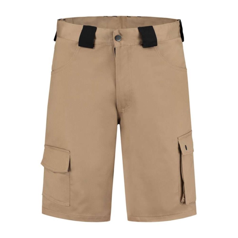 Bermuda Katoen/Polyester kaki/zwart
