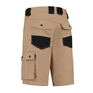 Bermuda Katoen/Polyester kaki/zwart