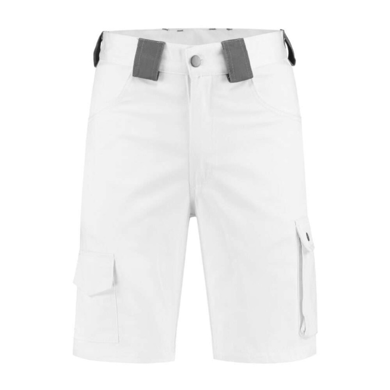 Bermuda Katoen/Polyester wit/grijs