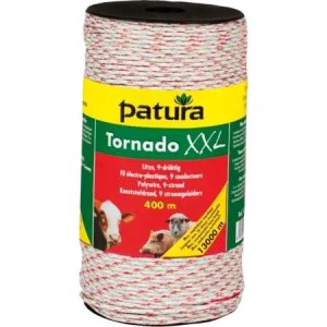 Tornado XXL kunststofdraad wit rood 400 meter