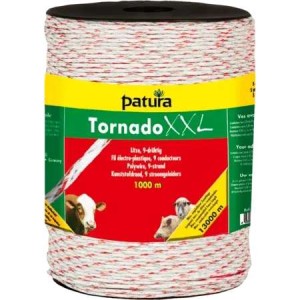 Tornado XXL kunststofdraad wit rood 1000 meter