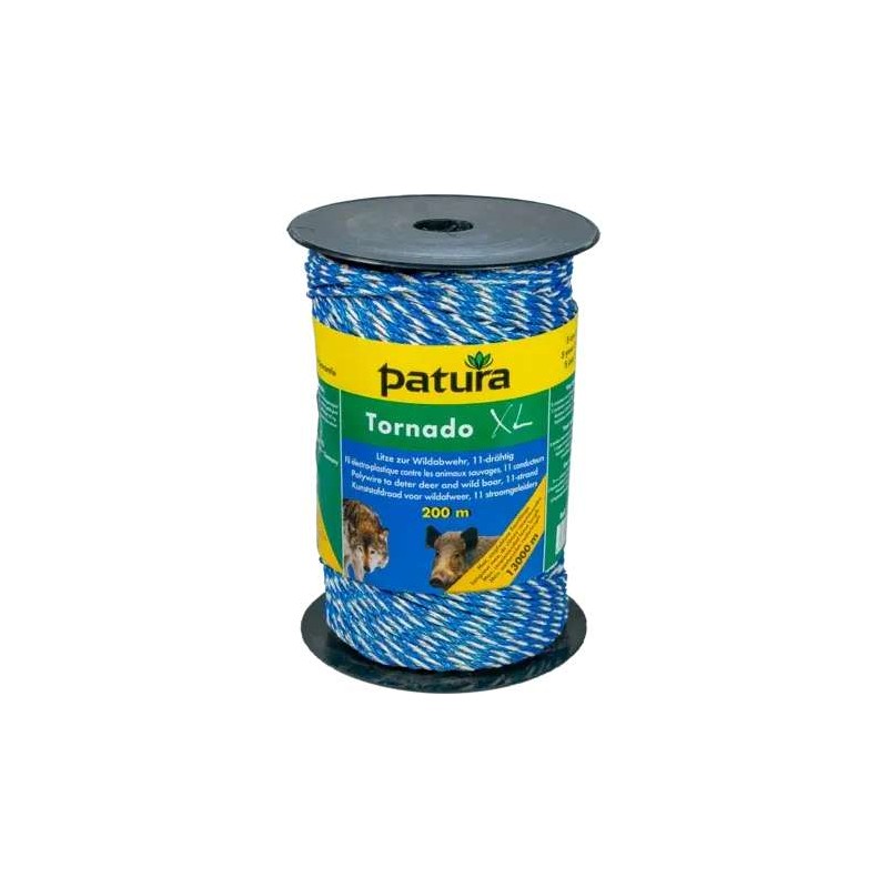 Tornado XL kunststofdraad blauw wit 200 meter