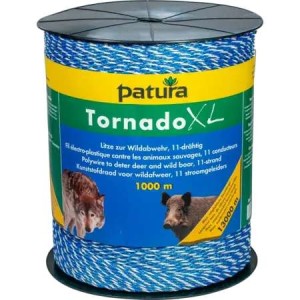 Tornado XL kunststofdraad blauw wit 1000 meter